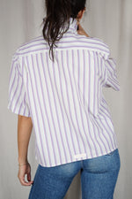 La Chemise Rayée à Collerette - Coton mélangé - Pièce unique faut le voir porté © - T. 36 au grand 40
