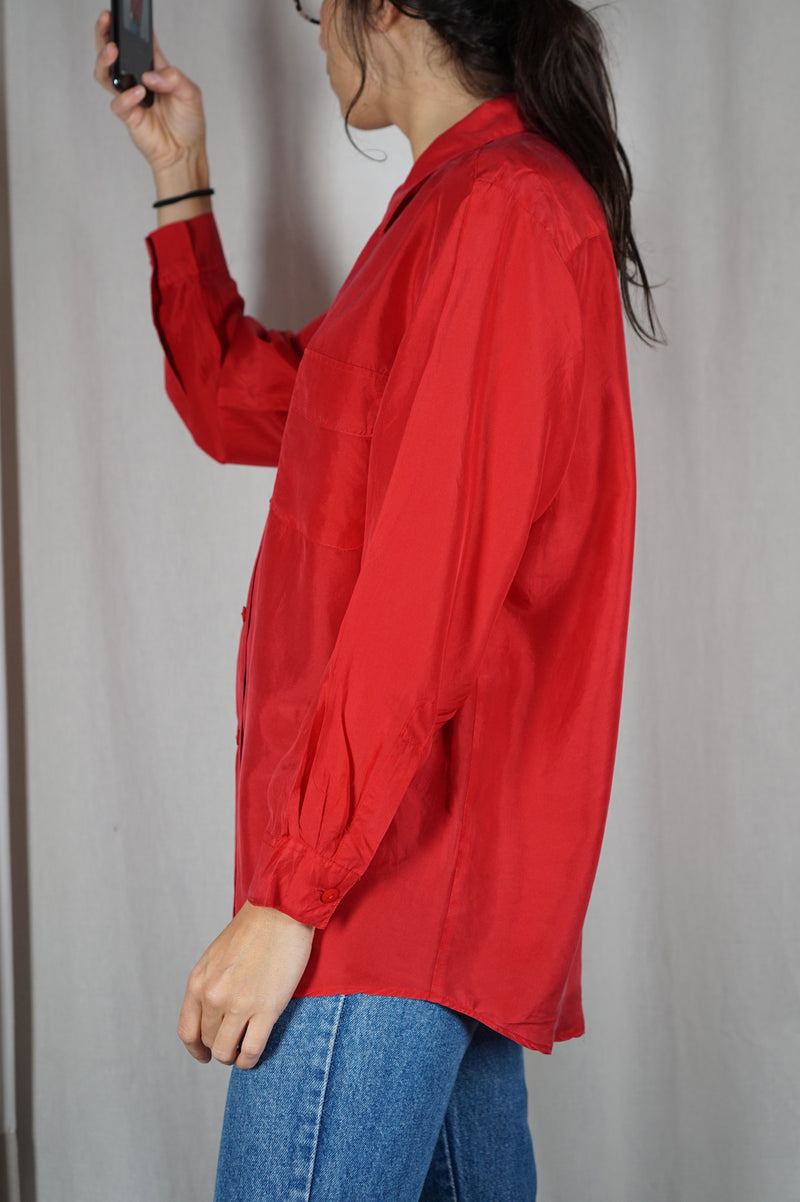 Magnifique Chemise Vintage en pure soie - T. 36/38 à 42