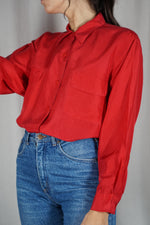 Magnifique Chemise Vintage en pure soie - T. 36/38 à 42