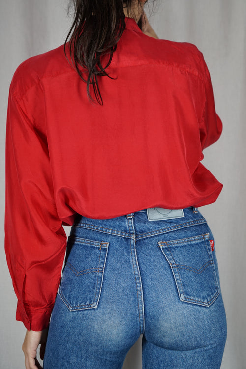Magnifique Chemise Vintage en pure soie - T. 36/38 à 42