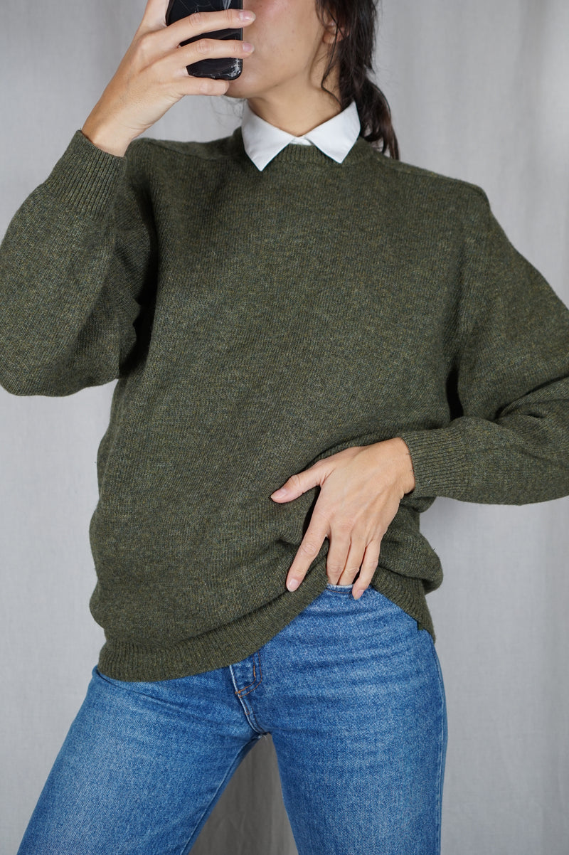 Superbe Pull Vintage en Laine d'agneau - Chaud - T. 38 à 42