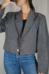 La Veste à Noeud Gris ardoise chiné - Laine - Pièce unique faut le voir porté © - T. 40 & 42 - 1m68 max reco