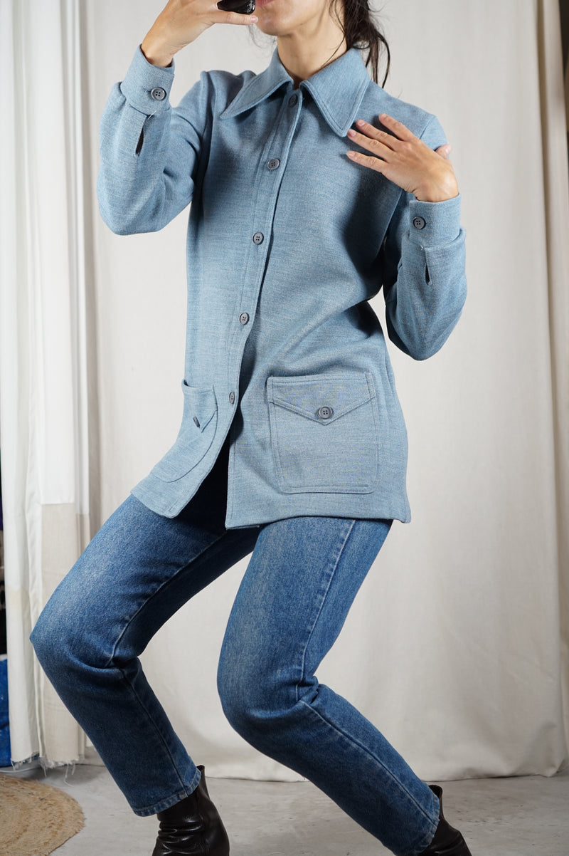 Superbe Veste années 70 - Col pelle à tarte - T. 36 & 38