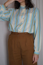 Superbe Chemise Vintage rayée - T. 36 à petit 40