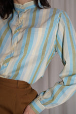 Superbe Chemise Vintage rayée - T. 36 à petit 40
