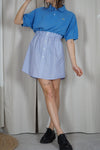 La Robe Polo Bleue à Rayures - Pièce unique faut le voir porté © - Coton - T. 34/36 à petit 40 - Max 1m66/68