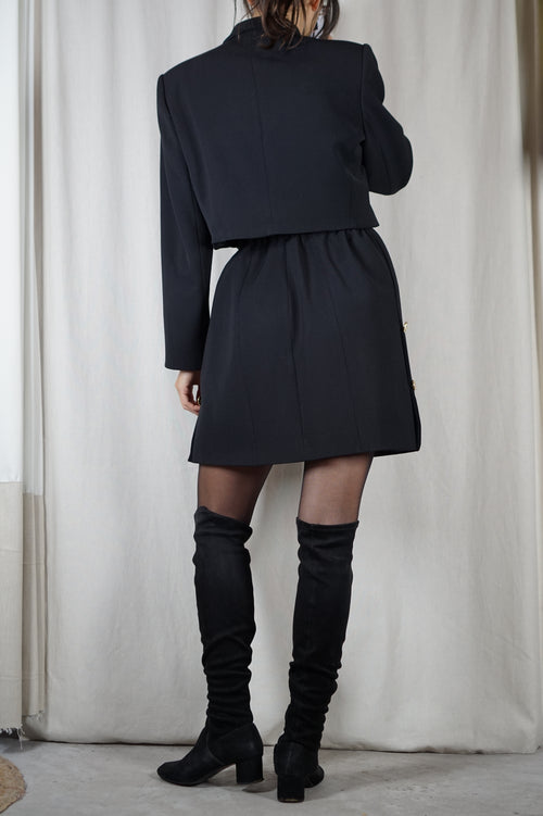 L'Ensemble Noir à boutonnages dorés - Laine & Polyester - T. 36 & 38 - T. 1m72/73 max recommandé