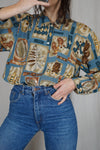 Belle Chemise Vintage à motifs - T. 36 à petit 42
