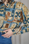 Belle Chemise Vintage à motifs - T. 36 à petit 42
