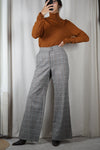 Superbe Pantalon Vintage flare en laine - T. 40 - grandes!