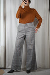 Superbe Pantalon Vintage flare en laine - T. 40 - grandes!