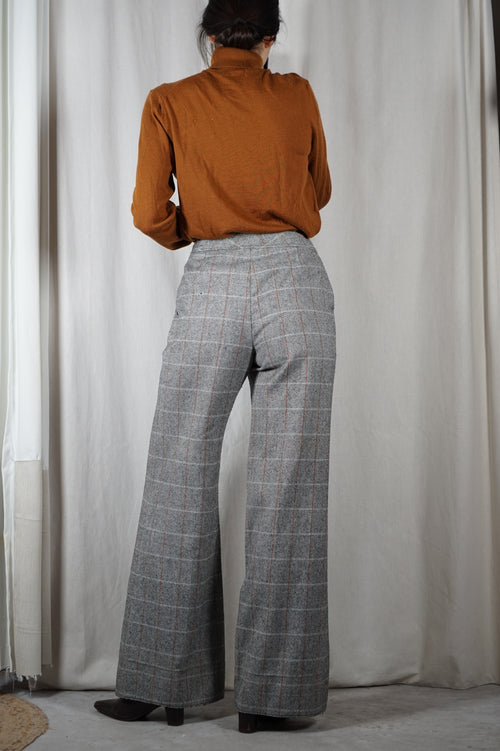 Superbe Pantalon Vintage flare en laine - T. 40 - grandes!