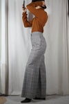 Superbe Pantalon Vintage flare en laine - T. 40 - grandes!
