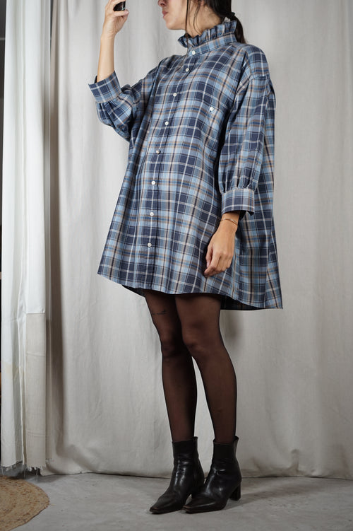 La Robe Collerette à Carreaux - Pièce unique faut le voir porté © - T. 40 à 44 (lire description)