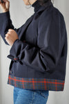 La Veste Tartan Navy - Laine mélangée - Pièce unique faut le voir porté © - T. 42 & 44