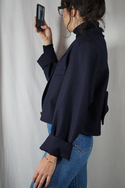 La Veste à Noeud Noire - Laine Vierge - Pièce unique faut le voir porté © - T. 38 & 40 - 1m72 max reco