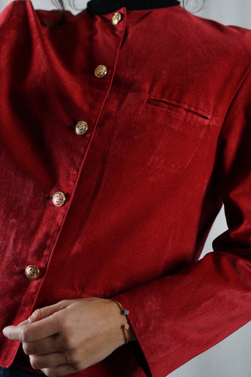 Magnifique Veste Vintage toucher daim - T. 36 & petit 38