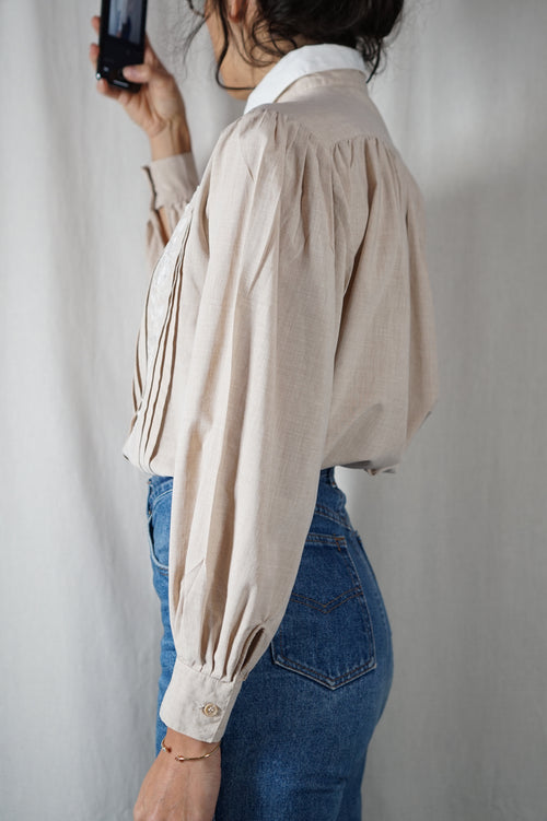 Magnifique Chemisier Vintage en coton - Coup de coeur! - T. 36 à 40