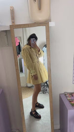 Magnifique Trench Vintage à nouer - Coton & polyester peau-de-pêche - T. 38 & 40