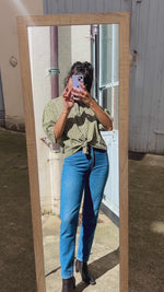 La Chemise Verte rayée à nouer - Coton épais - Pièce unique faut le voir porté © - T. 38 & 40