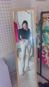 Beau jean Vintage 100% Coton - Blanc Cassé - T. 34/36