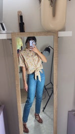 La Chemise Fleurie à nouer - Coton - Pièce unique faut le voir porté © - T. 36 & 38