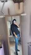 La Chemise Noire à Collerette - Coton - Pièce unique faut le voir porté © - T. 38 & 40