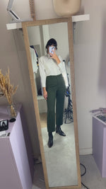 Superbe Pantalon Vintage Vert sapin en laine - Rodier - T. 34/petit 36