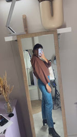 La Veste à Noeud Camel - Laine - Pièce unique faut le voir porté © - T. 34 & 36