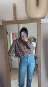 Superbe Chemise Vintage à motifs en viscose - T. 42 à 48