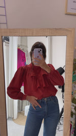 Magnifique Chemise Vintage 100% Soie - T. 34 & 36
