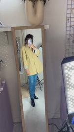 Superbe Trench Vintage jaune sépia 🇫🇷 - Coton - T. grand 40 à 44