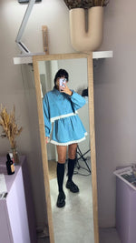 L'Ensemble Chemise Denim Clair - Pièce unique faut le voir porté © - 100% Coton & Broderie anglaise - T. 40 à 44