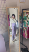 Superbe Pantalon Carotte Vintage Lila - T. 36