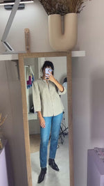 Superbe Blouse Vintage en lin - T. 40 à petit 44
