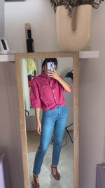 La Chemise Framboise à nouer - Coton & Lin - Pièce unique faut le voir porté © - T. 36 à petit 40
