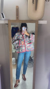 La Veste Fleurie Oversize - T. 40 à 46 - 1m70 minimum recommandé