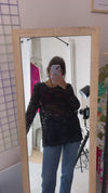 Superbe Haut Vintage en dentelle noire - T. 40 & 42