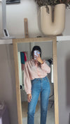 Adorable Chemise Vintage rose pâle - T. 36 à grand 40