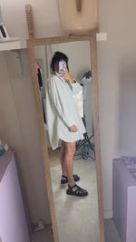 Magnifique Robe Chemise Trapèze Vintage - 100% Coton - T. 38 & 40