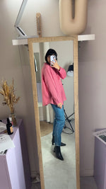 Superbe Chemise couleur corail - Lin - T. 42 à 48