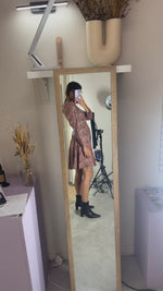 Magnifique Robe Vintage automnale - Rayonne - fabrication canadienne - T. 34 & 36