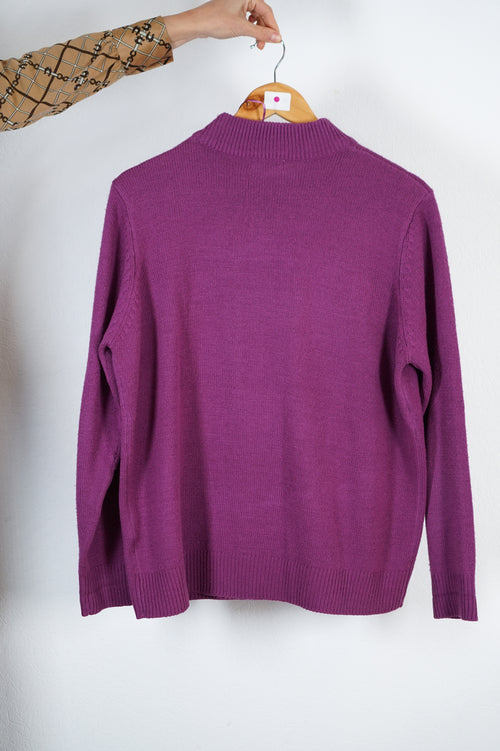 Joli Pull Vintage Violet - T. 40 à 46