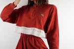 L'Ensemble Lacoste Rouge Brique - Pièce unique faut le voir porté - Coton - T. 36 à 42