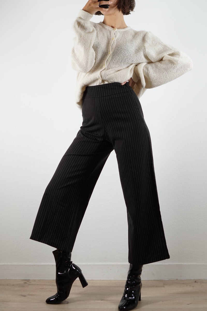 Superbe Pantalon Vintage 3/4 à jambes larges - T. 36