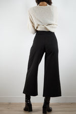 Superbe Pantalon Vintage 3/4 à jambes larges - T. 36